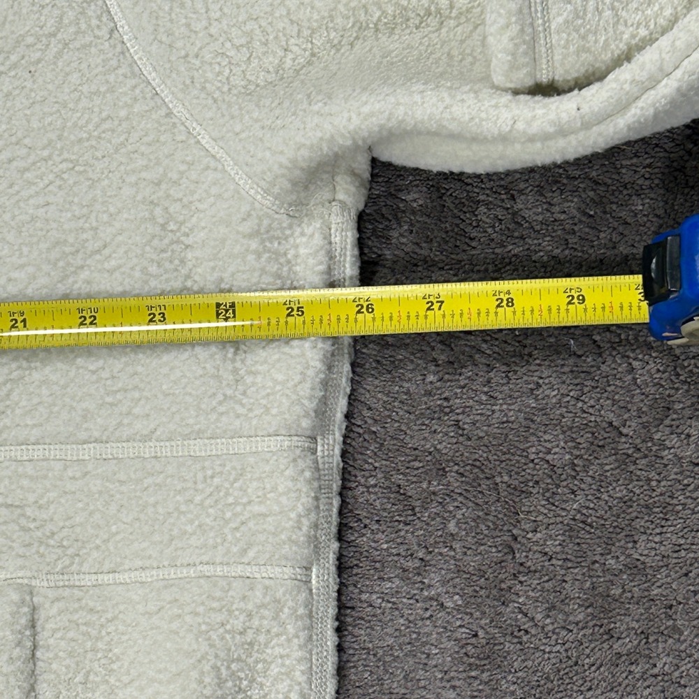 Mountain Hardwear Fleece Pullover Mens XL White Solid Half Zip Sherpa Jacket - Picture 9 of 13